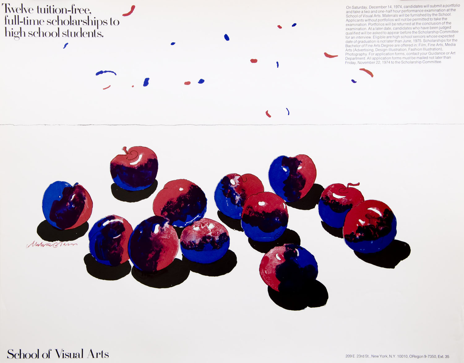 Twelve plums